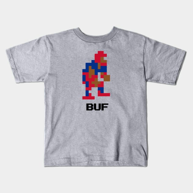 8-Bit Linebacker - Buffalo Kids T-Shirt by The Pixel League